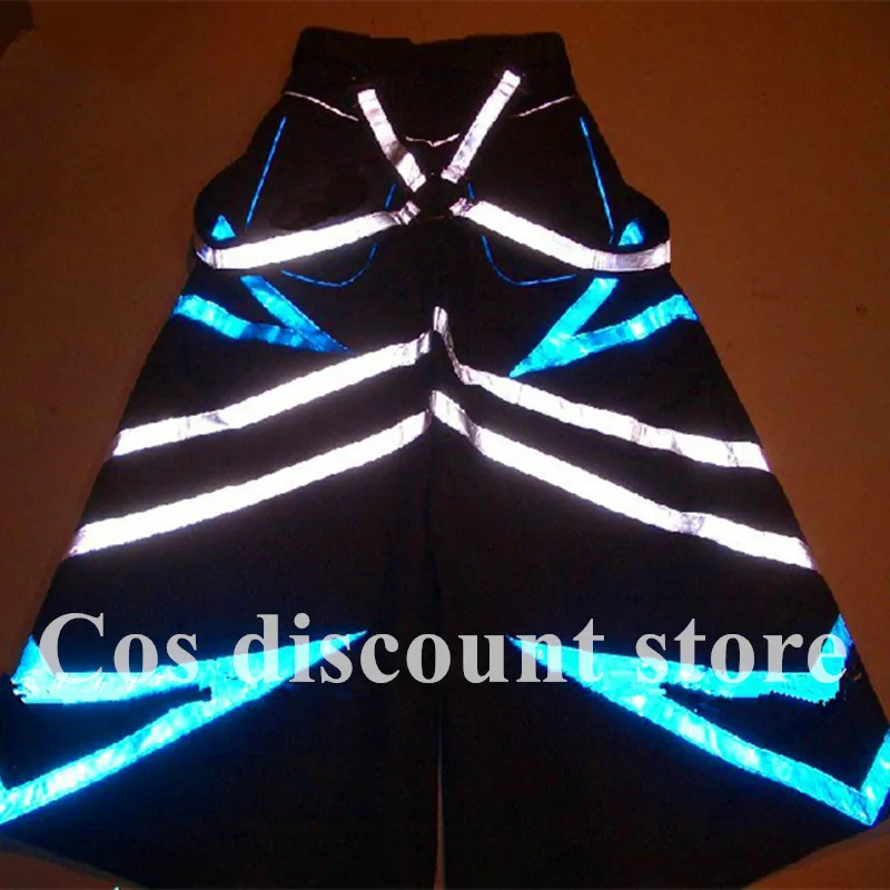 Unisex New Style Casual Pants Cool Ghost Walk Costume Reflective Pants Shuffle Luminous Pants Hip-hot Dance Trousers Fashion