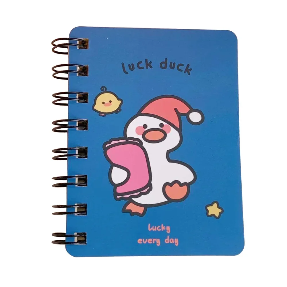 Portable Student Stationery Lucky Duck Business Notebook Coil Notepad Pocket Diary Book Mini Word Book Handwriting Notebook