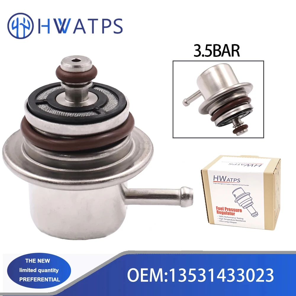 13531433023 3.5Bar 1/10 buah Regulator tekanan injeksi bahan bakar untuk BMW 7 E38 1994-2001 Saloon E39 1995-2003 Touring E39 1996-2004