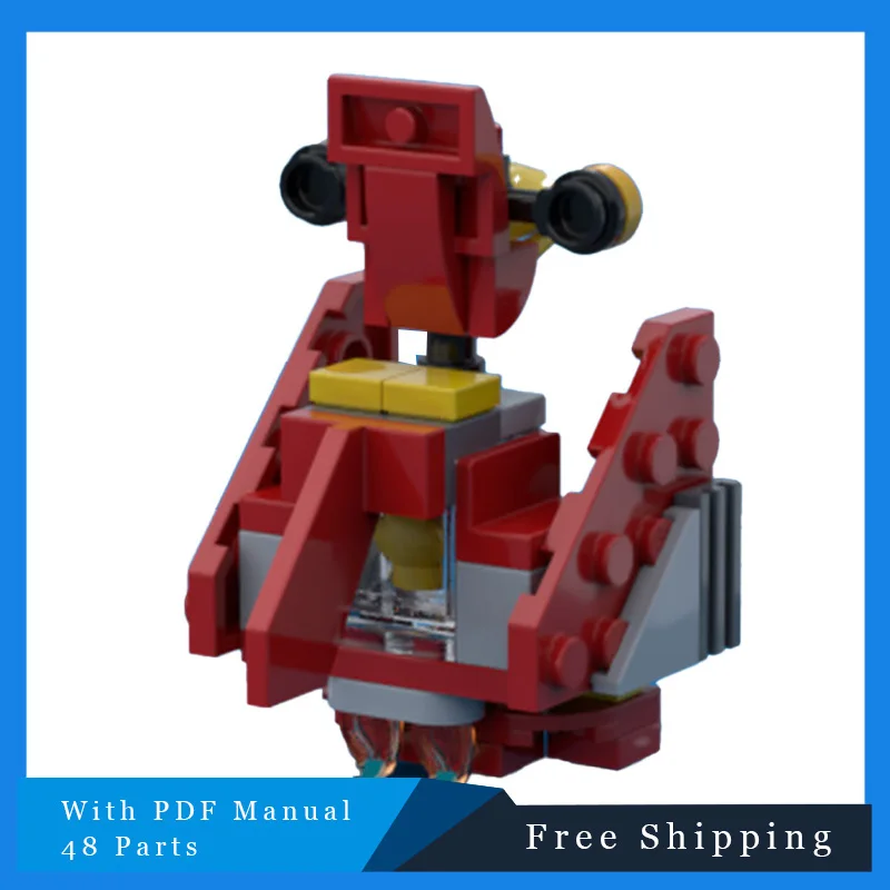 48パーツMOCクリエイティブビルディングブロックキュートな赤いアニメキャラクターモデルSTEM教育玩具男の子と女の子のための完璧な誕生日プレゼント