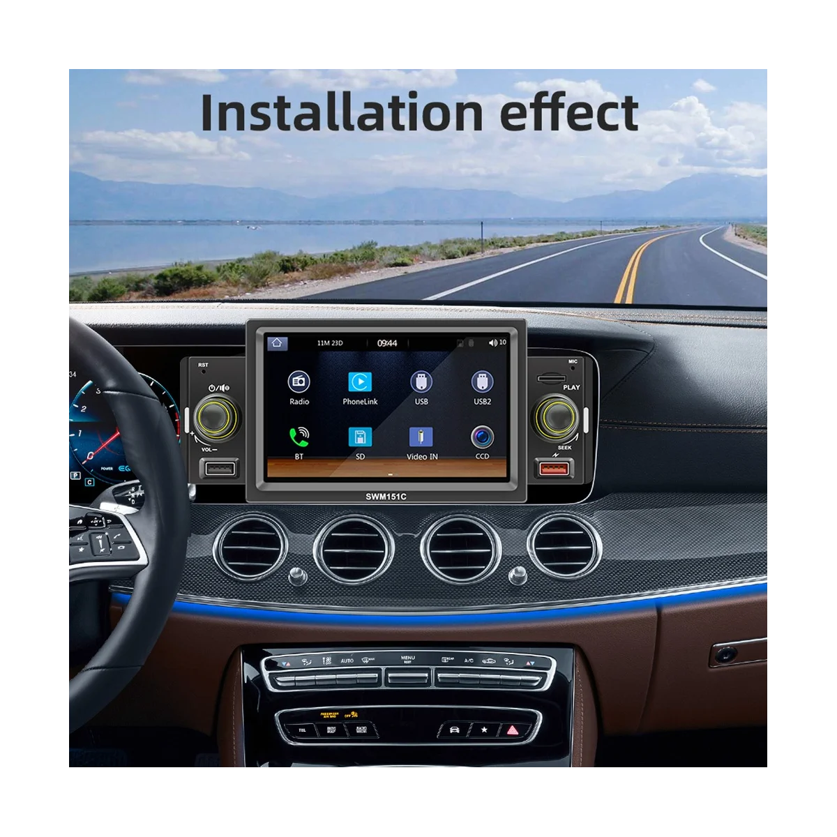 

1 Din Car Radio CarPlay 5 Inch MP5 Player Bluetooth Hands Free A2DP USB FM Receiver Audio System