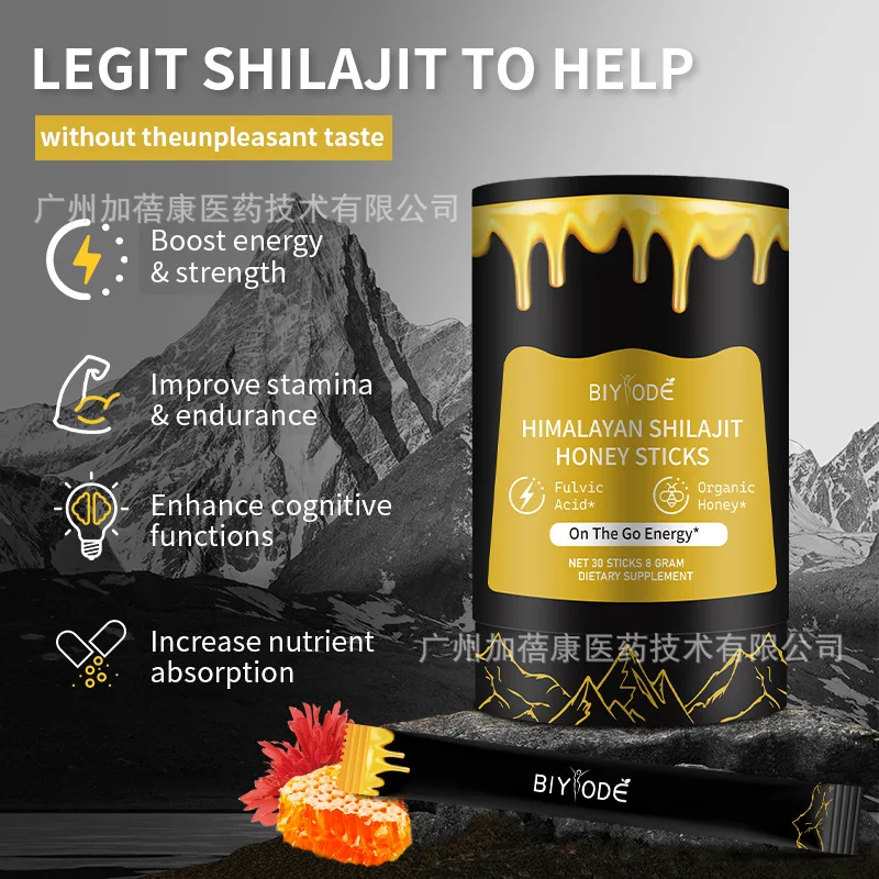 1-fles Himalaya Shilajit-honingstok om constipatie te verlichten, de immuniteit te verbeteren, bevochtigende keel, hoest te verlichten