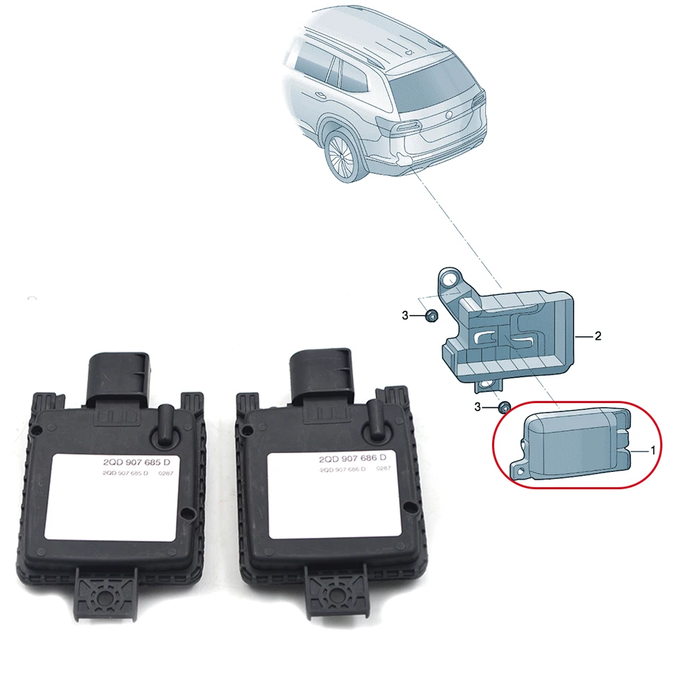 

Lane changing auxiliary modules on both sides 2QD907685D 686 D For VW EVO Atlas Golf 8 ID3 ID4 Audi A3 8Y Skoda Octavia mk4 A8