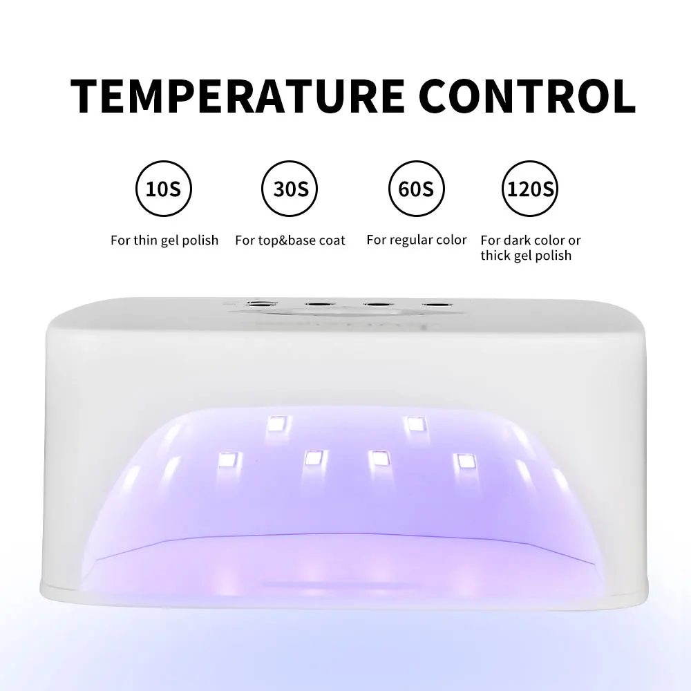 30 LED Nail Lamp Rechargeable UV Gel Polished Nail Lamp with Automatic Sensor and Timer Nail Gel Curing LED Lamp Equipment