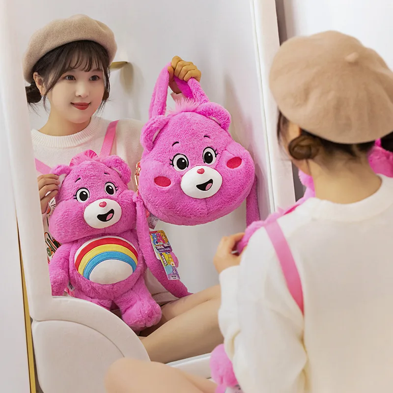 Care Bears Plush Knapsack Teddy Bears Stuffed Doll Kawaii Decor Backpack Cosplay Cosplay Props Lovely Bear Shopping Bags Gifts