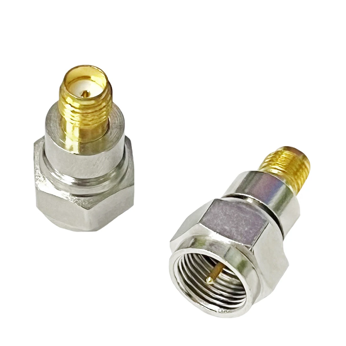1pc F Male Plug to SMA Female Jack RF Coax Adapter Connector for WIFI Convertor Straight Goldplated Wholesale