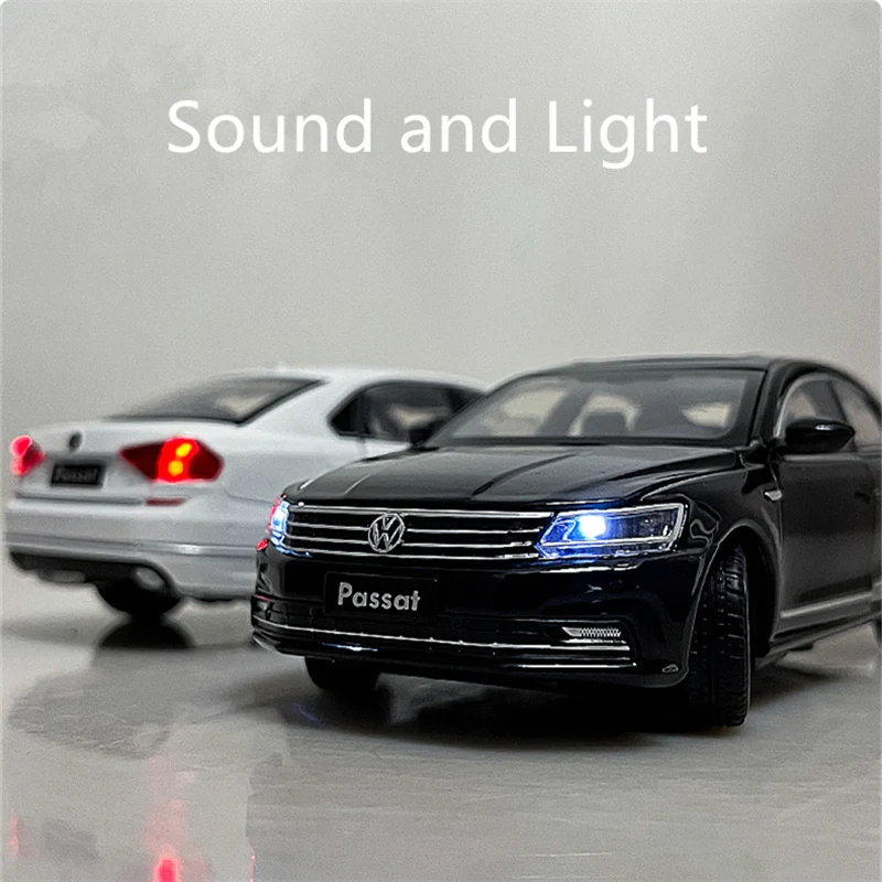 1:32 VW Passat 380 TSI Alloy Car Model Diecast Metal Car Vehicles Model Simulation Sound and Light Collection Childrens Toy Gift