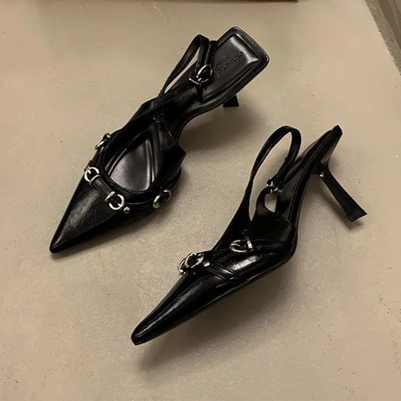 

Женские босоножки на высоком каблуке, модельные модные туфли с острым носком, 2026, новые дизайнерские элегантные туфли-лодочки, элегантные женские туфли на весну и вечеринке, Zapatos