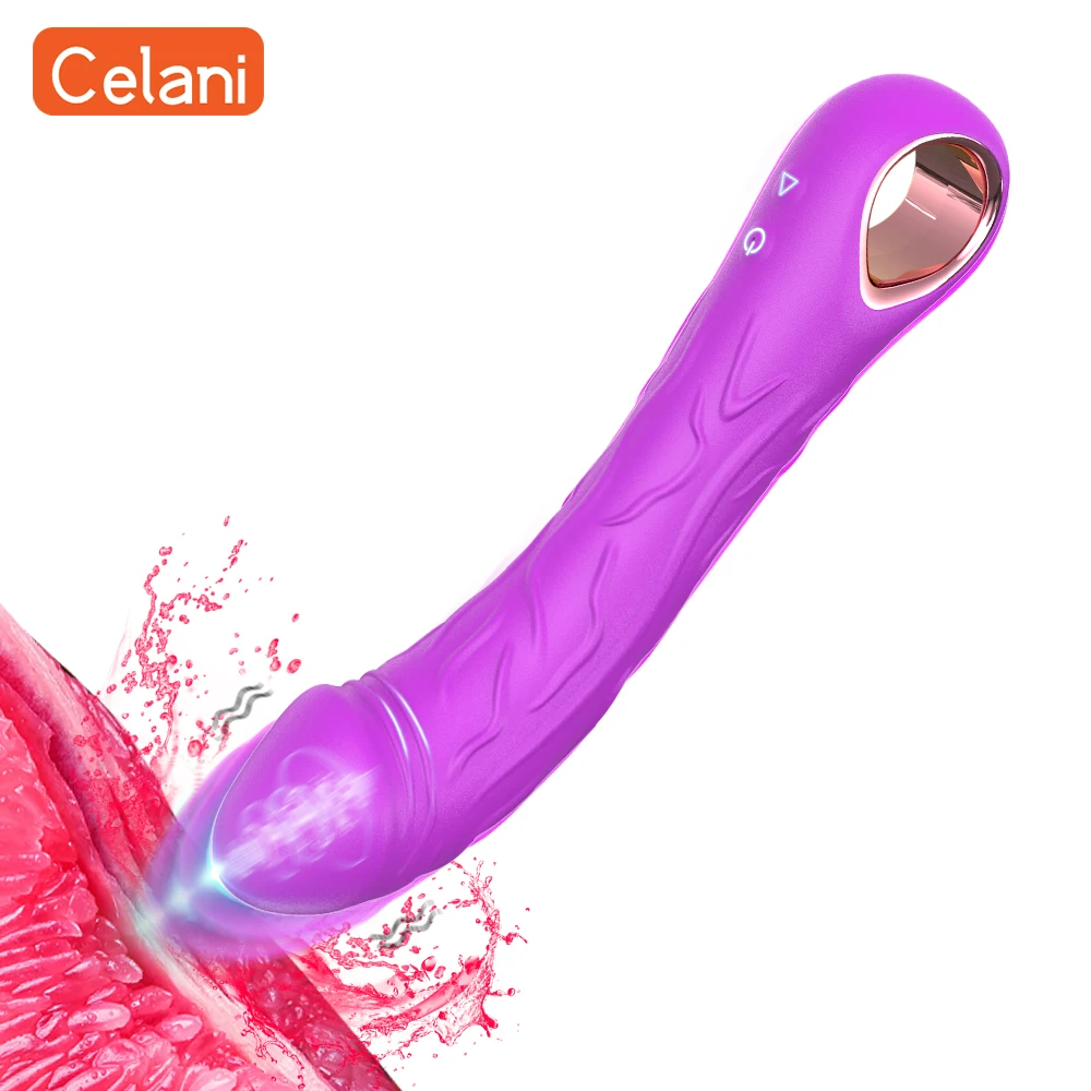 Dildo Vibrator untuk wanita pemijat puting mainan seks erotis Stimulator klitoris g-spot Penis realistis untuk pasangan