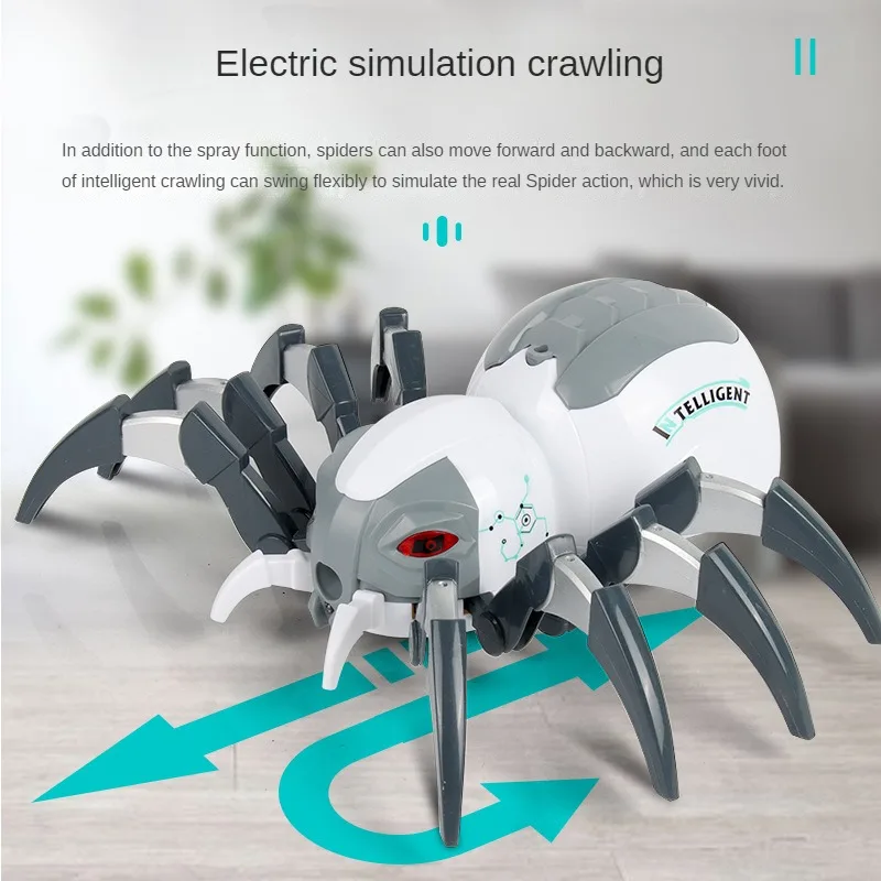 Remote Control Spider Toy Bee Octopus Electric Spray Music Light Animal Simulation Trick Toy Boy Gift