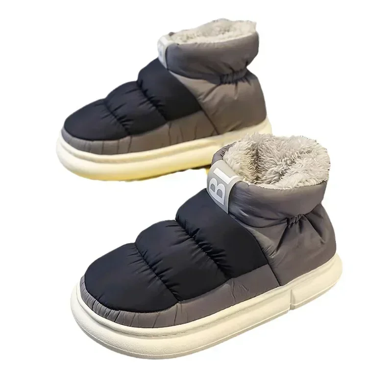 Men Women 2025 New Lovers Plush Thick Comfortable Cotton Shoes  Anti Slip Outdoor Casual Shoes Flats Winter Snow Boots