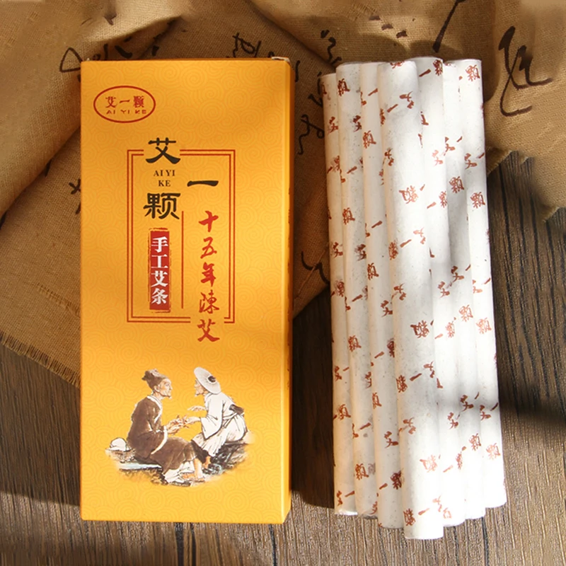 10pcs Smokeless Moxibustion Strips Home Smoked Moxa Leaf Moxa Velvet Moxibustion Strips And Moxibustion Columns