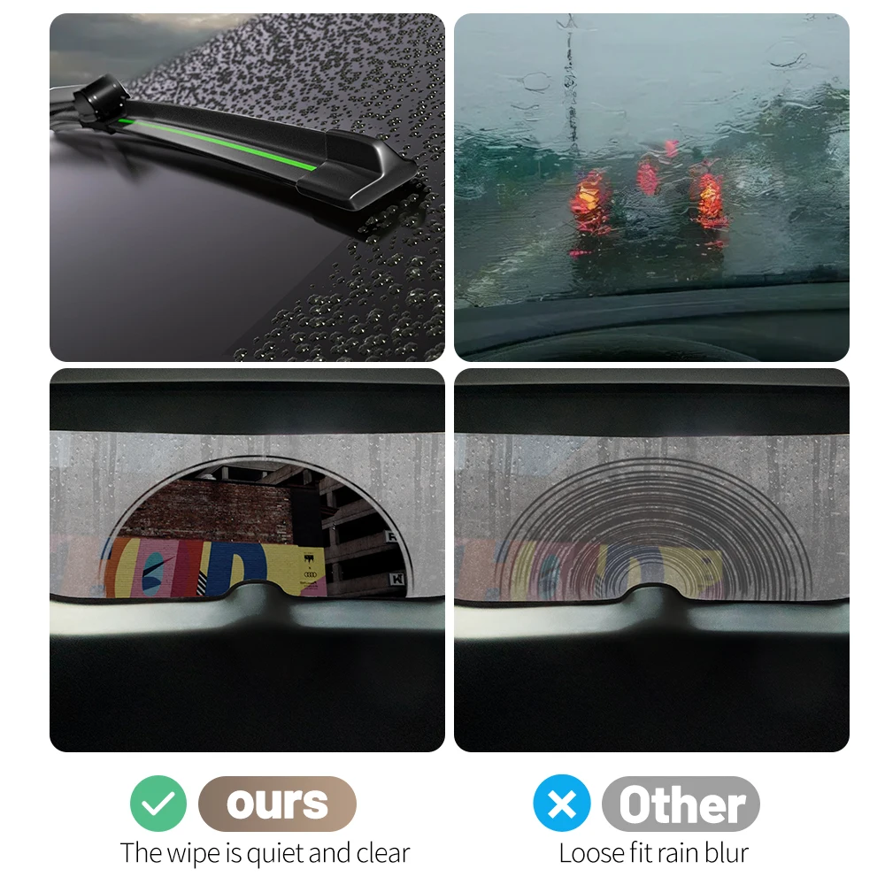 Für VW Tiguan MK1 2007 - 2017 Wischer LHD Vorne und Hinten Wischerblätter 2016 Set Windschutzscheibe Windschutzscheibe Fenster 24 "+ 21" + 13"