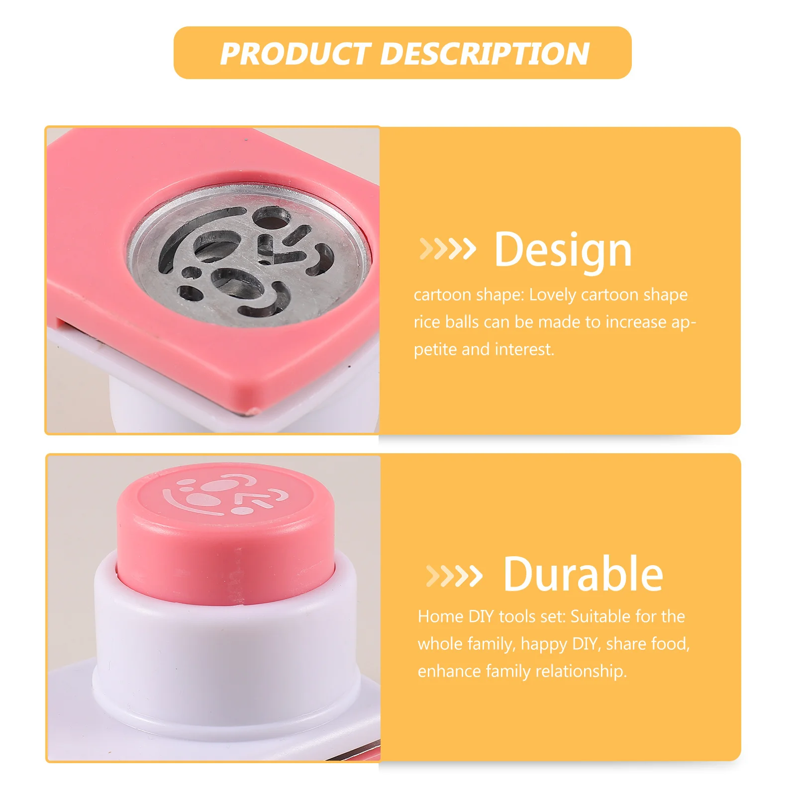 

Форма для украшения бенто, мультяшная форма для рисовых шариков, многоразовая машина для изготовления онигири, инструмент для изготовления суши «сделай сам», кухонная утварь, украшение бенто