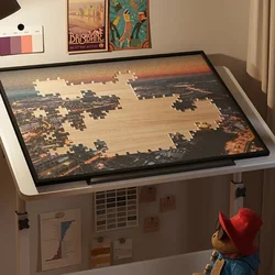 Tavolo puzzle sollevabile pieghevole Pittura Tavolo da lavoro speciale Lato letto Tavolo mobile per laptop Mobili Scrivania per studenti domestici