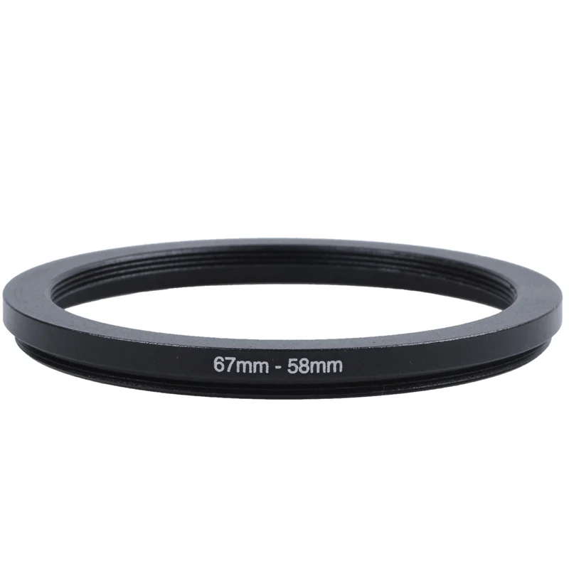 CEA 2 قطعة 67 مللي متر-58 مللي متر 67 مللي متر إلى 58 مللي متر أسود تنحى حلقة محول للكاميرا