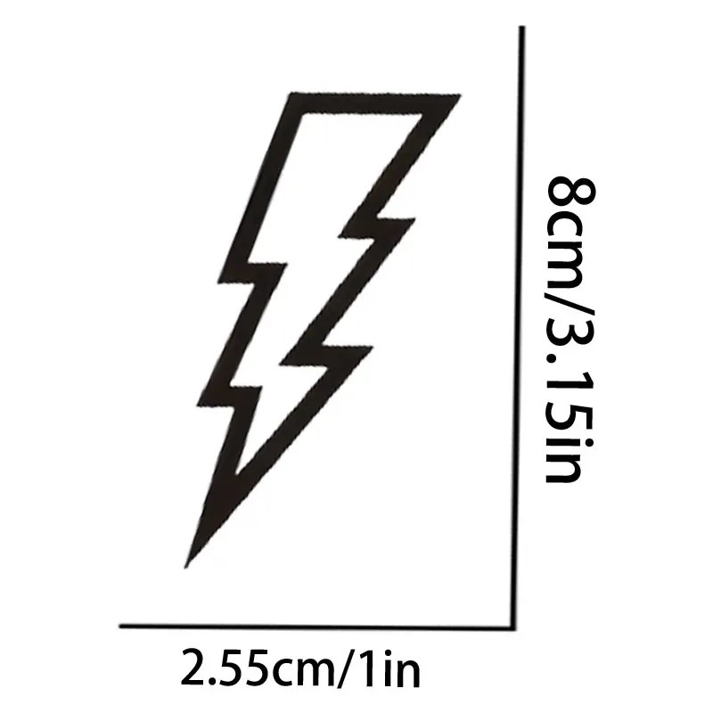 Cool Lightning Pattern Stickers, Waterproof Durable Vinyl Decals, Universal Modification Accessories for Motorbike and Scooter
