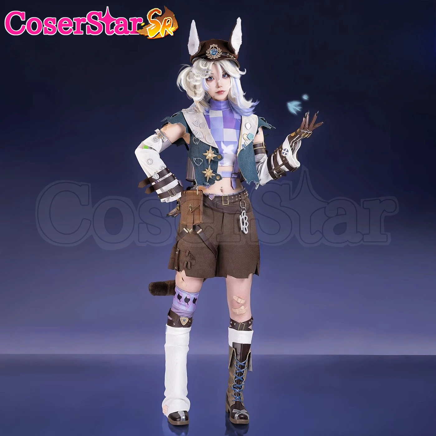 

CoserStar-SR Game Identity V Magician Servais Le Roy Banquet on This Shore Косплей Костюм Наряд Карнавальный Парик Для Ролевых Игр Обувь