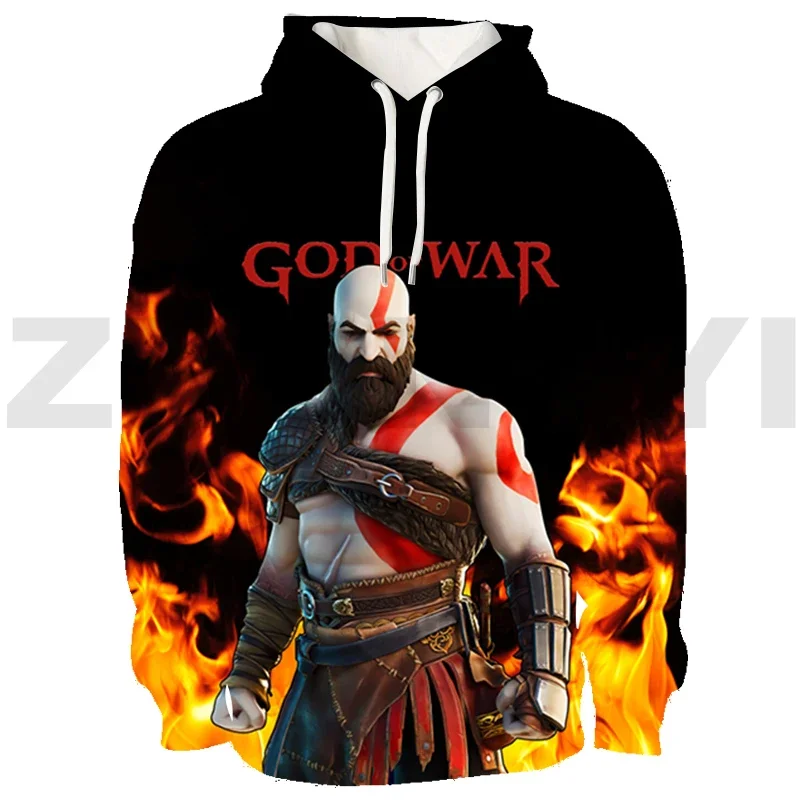 God of War Hoodies Men Game Kratos Cosplay Costume Daily Lounge Wear Hip Hop Sweatshirt Women Street Clothing Autumn Long Sleeve