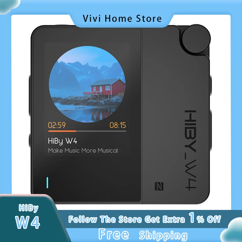 Pr�-vente HiBy W4 Bluetooth DAC Amp HD �cran tactile Portable USB Dongle r�cepteur auxiliaire sans fil avec micro NFC Bluetooth 5.4