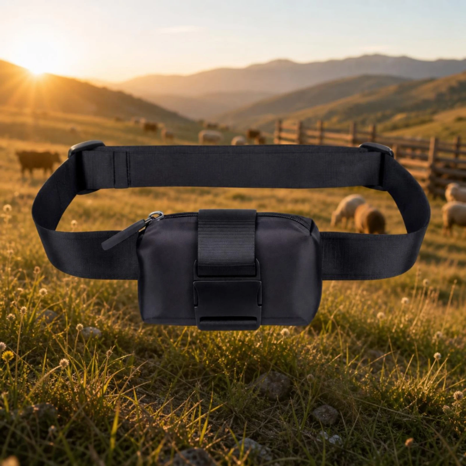 Livestock Tracker Pouch Waterproof Satnav Tracker Bag Tracking Accessory Quick-Release Buckle Farm Equipment Zip Closure