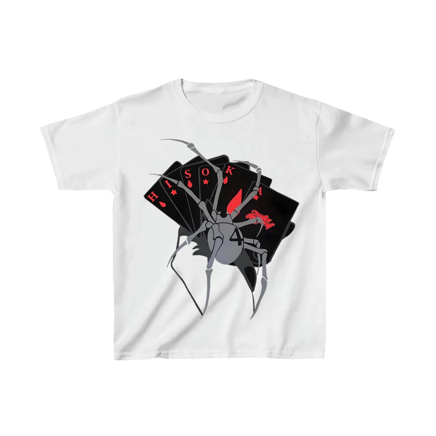 

Y2K Summer Daily Style Spider Poker Thorn Art Printed Pattern Fashion Street Multi piece Personalized T-shirt 2025