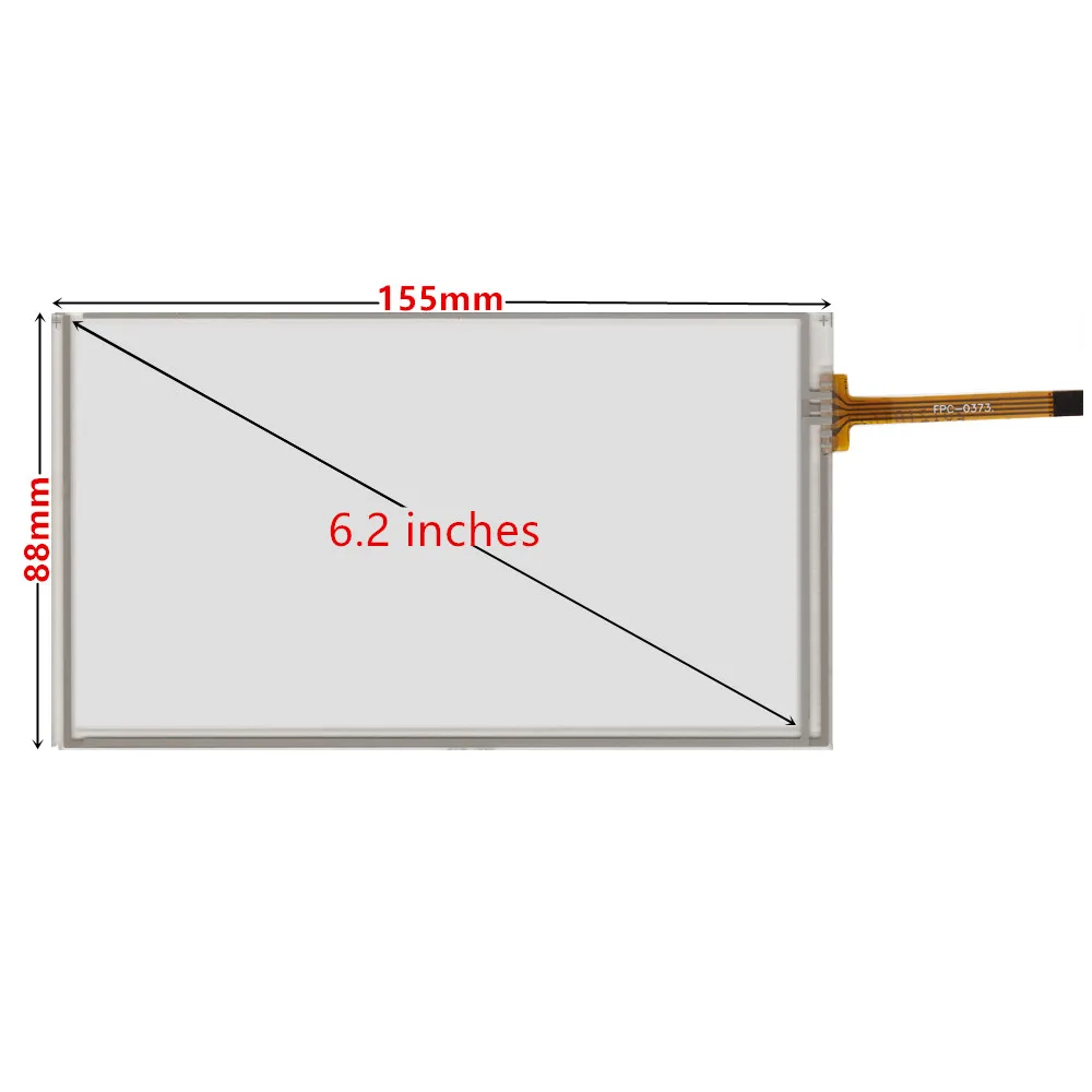 6.2 Polegada tela de resistência 155mm * 88mm original manuscrito carro dvd navegação gps tela toque painel vidro