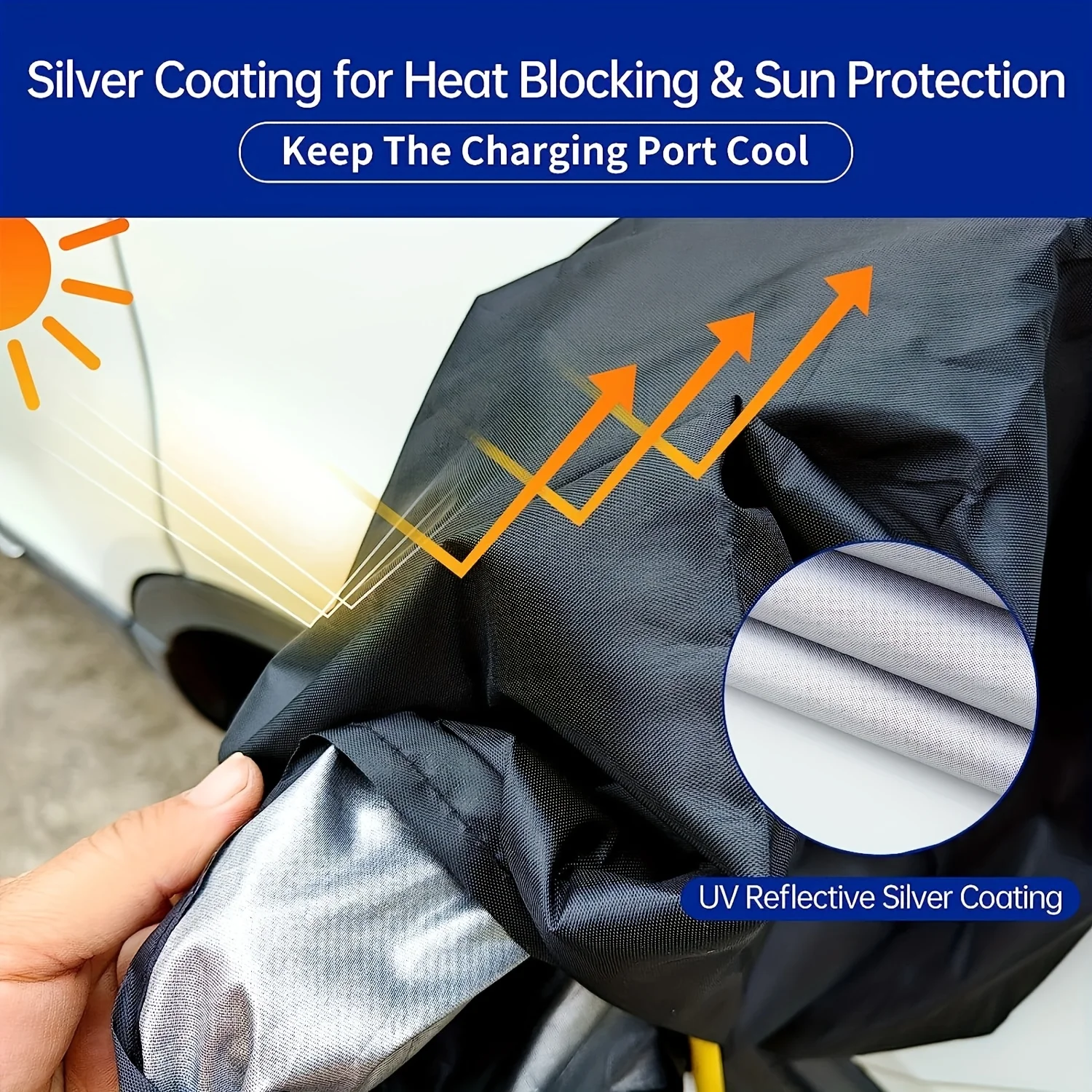 Magnetic EV Charger Port Cover - Durable, Weatherproof, UV & Snow Resistant, Heat Insulating for Electric Vehicles view 6