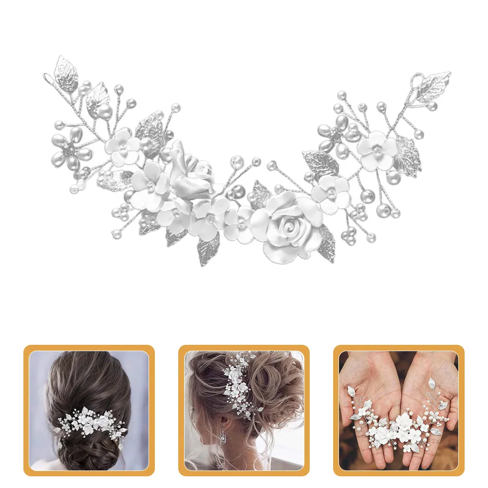

2 шт. цветочные аксессуары для волос, украшения для выпускного вечера, женские украшения для головы Украшения для головы для женщин Головной убор невесты Свадьба невесты Предмет, предметная вещь