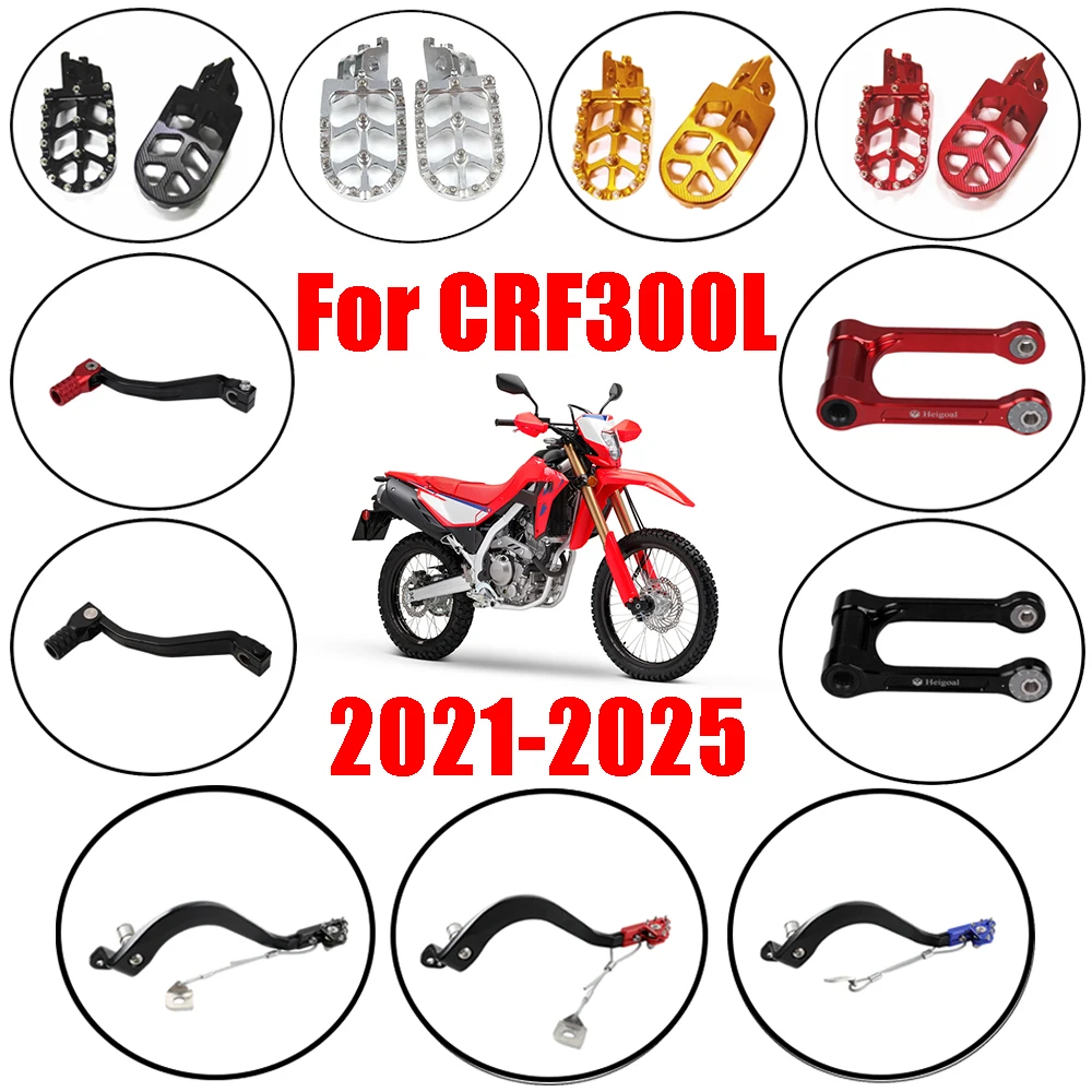 Motorcycle Footpegs Footrest Gear Shift Lever Rear Brake Pedal Lever Lowering Links For HONDA CRF300L Rally CRF300 CRF 300 L