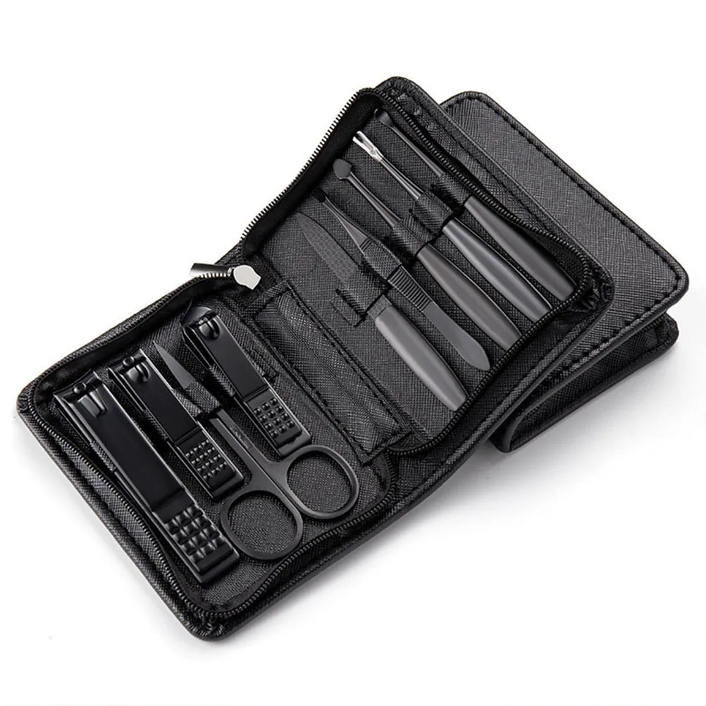 

1 комплект, набор для маникюра премиум-класса из нержавеющей стали, эргономичный триммер для ногтей, педикюрный набор для ухода за ногтями на ногах с ушами