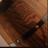 Retro Wood Bucket Pendant Lamp Industrial Barile Suspension Light Hotel Bar Store Cafe Bistro Loft Hanging Ceiling Chandelier