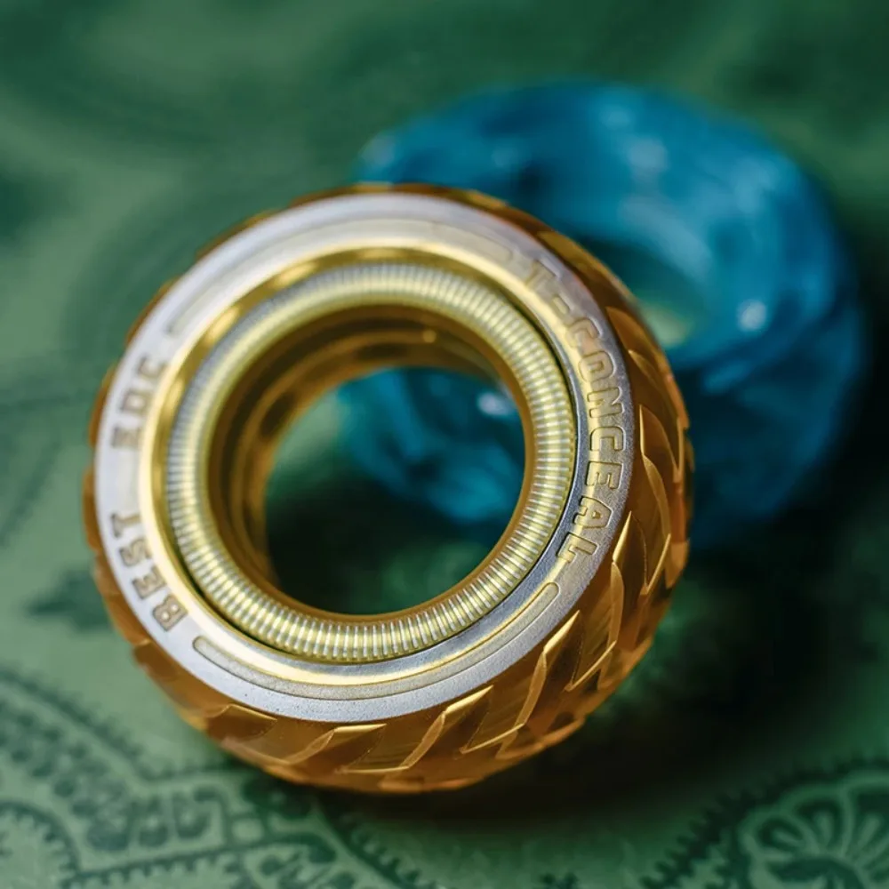 Paragraph Ring Mechanical Fidget Roller Magnetic Push Card Fingertip Flywheel EDC Sensory Stress Reducing Toys Anti Anxiety