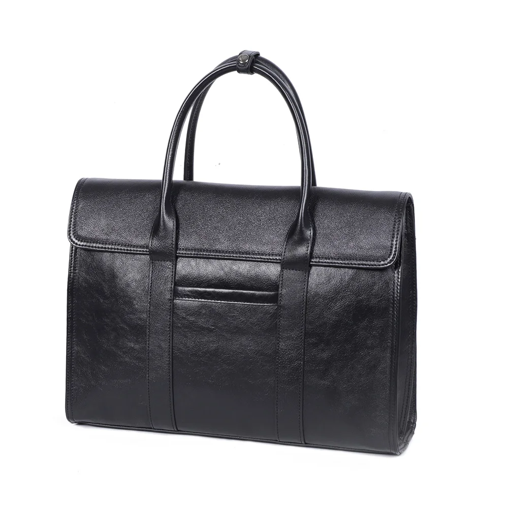 

New Design men's Handbag original Leather Briefcase Large Computer Bag Top Grain Leather Office Bag Men Shoulder Bags Handmade