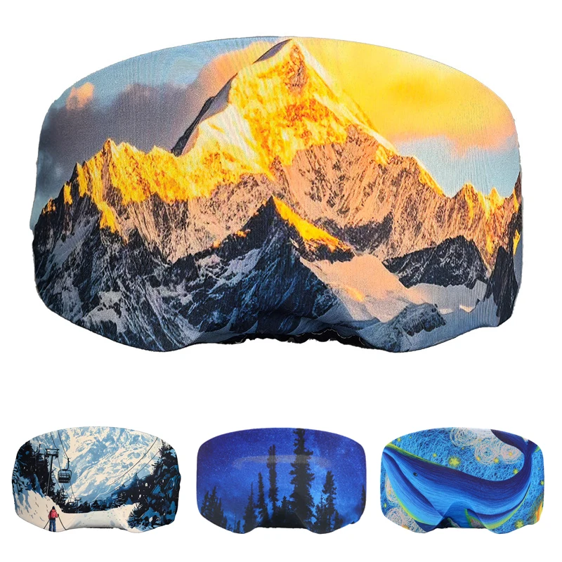 Ski Goggle Cover Single Double Board Snow Glass Protector Cover Portable Anti-Scratch Ski Goggle Lens Cloth Skiing Eyewear Cover