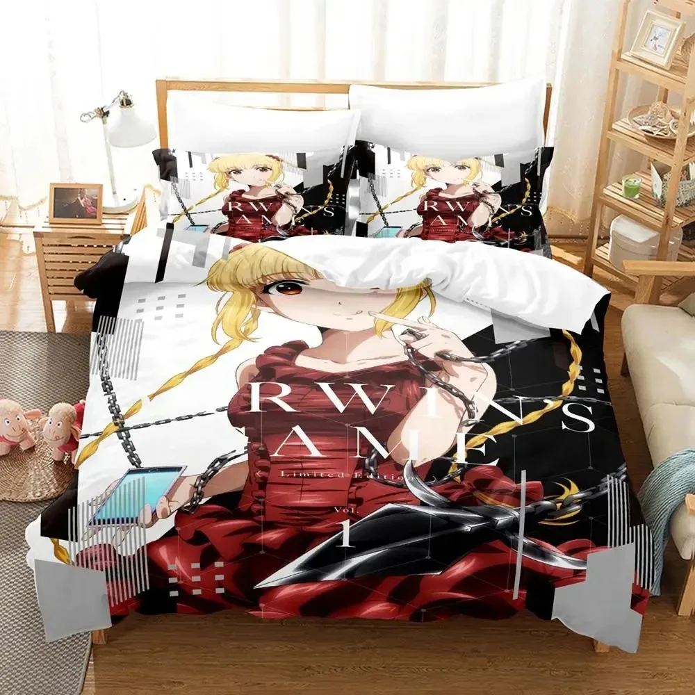 

Anime Darwin's Game Bedding Set Duvet Cover Bed Set Quilt Cover Pillowcase Comforter king Queen Size Boys Adult Bedding Set