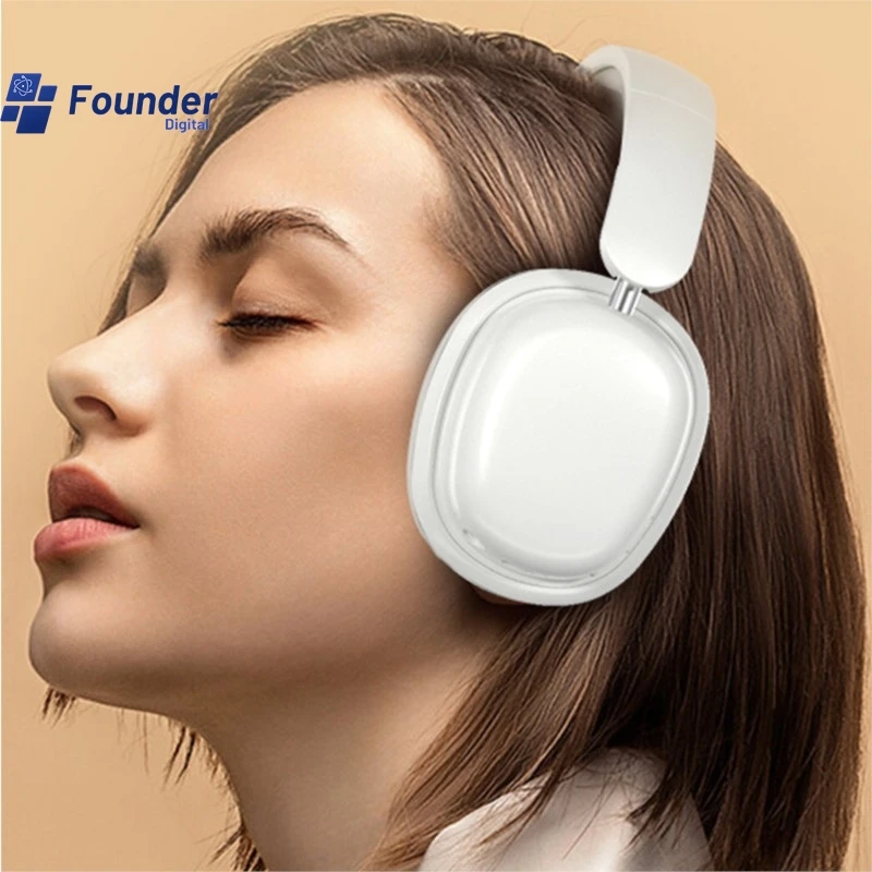 3C Founder Wireless Bluetooth Headset Simple Style Gaming Earphones High Power Brand Earphones New Hot Selling Cross Border 2024