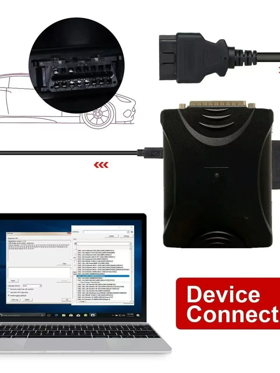 【Nu kopen!】J2534 pro+ 22-versie SM2Accessory 1.20 Pcmflash ECU Programmeur Tool Bench Automotive Diagnostische Apparatuur Chip - afbeelding 2