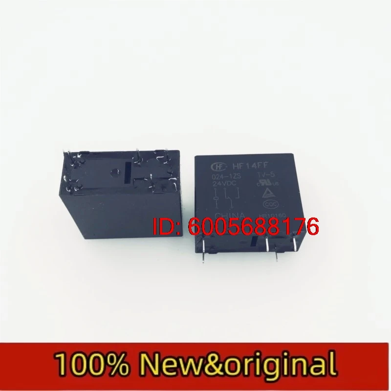 10PCS HF14FF-024-1ZS Hongfa relay JQX-14FF-024-1ZS group conversion 5-pin 10A277VAC Original & Brand New