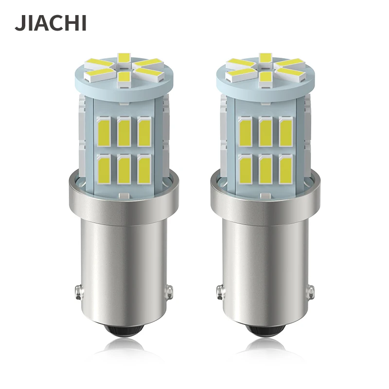 JIACHI 100PCS High Power T4W BA9S Led Bulb 3014Chip DC12V Replacement License Plate Light Parking Clearance Lamp Car Accessories