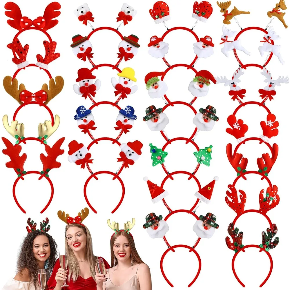 100 Pcs Christmas Headbands Xmas Party Costume Headbands Christmas Parties Favors