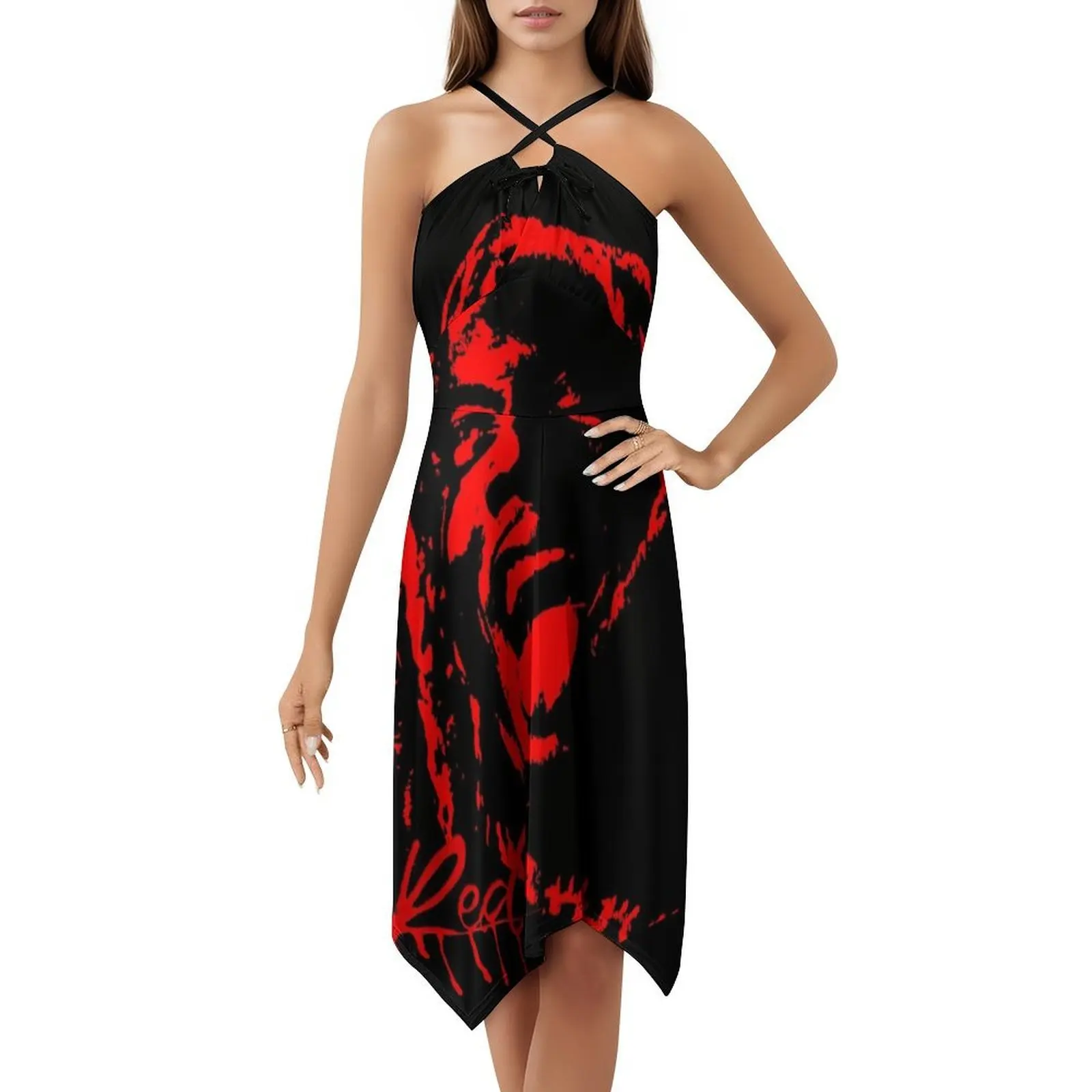 فستان Wlr Musician Boho Chic أنيق أنيق لحفلات الزفاف على الشاطئ فستان لوتا أحمر كامل لوتا أحمر كاري فستان سهرة للنساء