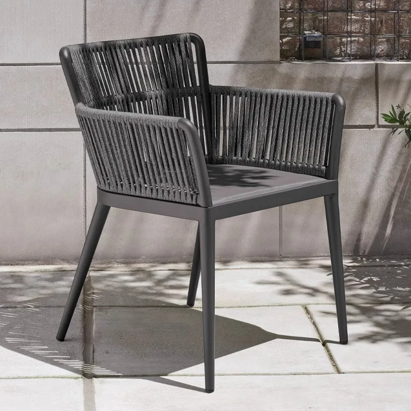 

Outdoor tables and chairs rattan aluminum alloy tables and chairs courtyard outdoor villa garden simple terrace balcony leisure