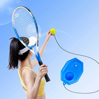 Portable Solo Tennis Trainer Rebound Tennis Ball with String Rope Self Training Tool Beginners Tennis Practice Equipment