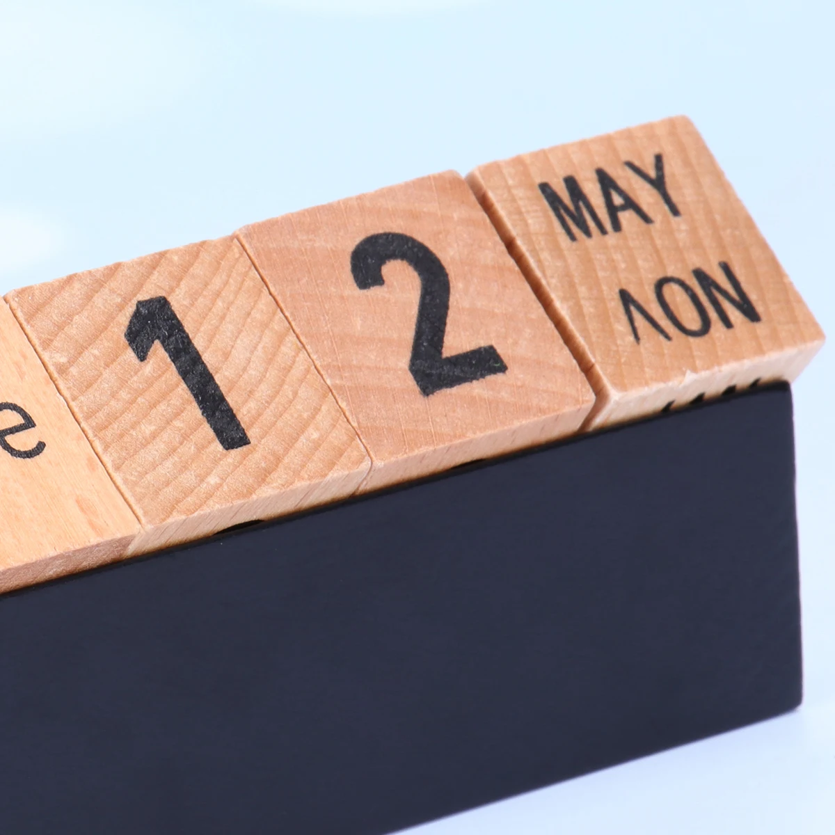 

Wooden Desk Calendar 2 Number Cubes 1 Week Block Vintage Style Home Office nament Perpetual Block Calendar Safe Natural Wood
