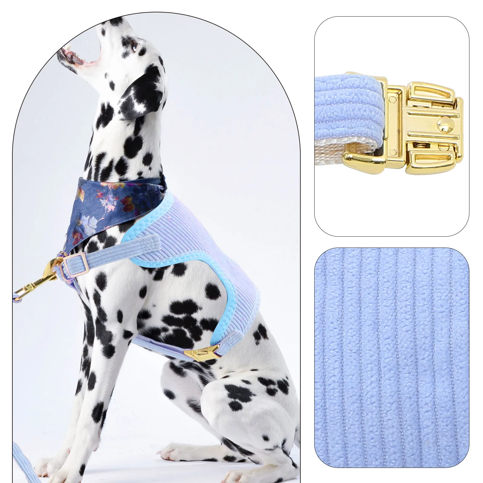 

Dog Harness Leash Kit for Small Large Dogs Chihuahua Heavy Duty Soft Material Wear Resistant Long Service Life Dog Collar