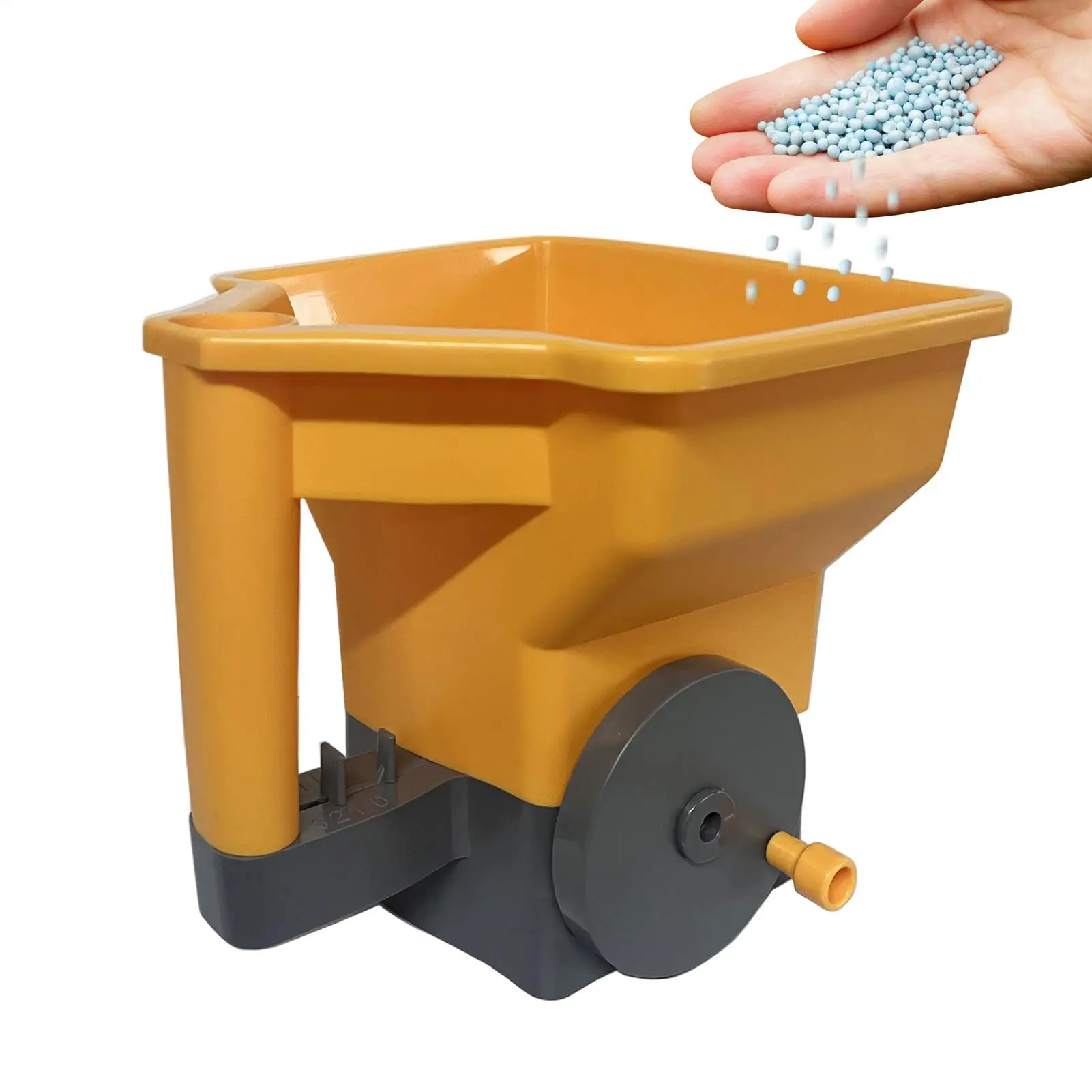 Small Handheld Seeder Agricultural Fertilizer Spreaders Hand-operated Lawn Seeder Hand-Cranked Lawns Hand Spreaders For Yard