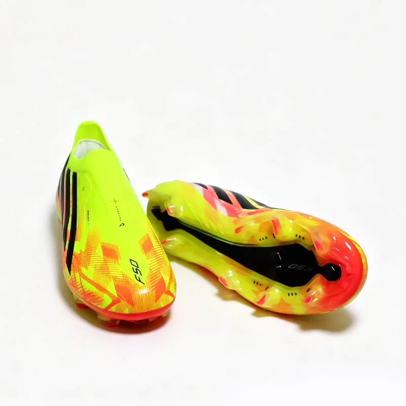 2620 Premium Laceless Mens Soccer Shoes Boys F50 TF/FG Training Football Sneakers Turf Soccer Cleats Chuteira Campo 35-45