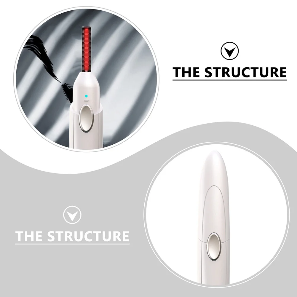 Recourbe-cils électrique Portable, chauffage rapide, conception de tête de brosse humanisée, sûre pour la peau et les cils