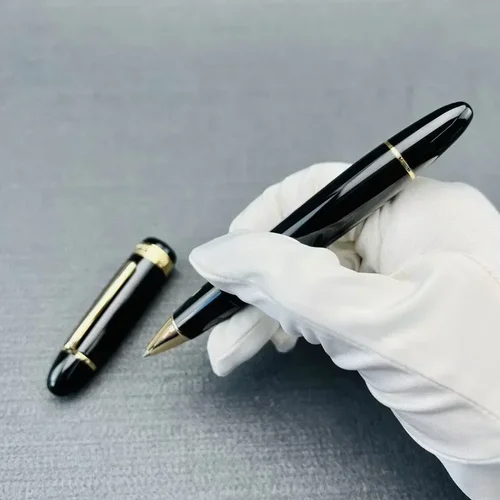 Imagen 2 del producto Bolígrafo de Metal y latón de diseño alemán Montefiore de lujo, bolígrafo Rollerball de repuesto Schmidt negro de 0,5-0,6mm, papelería para escribir